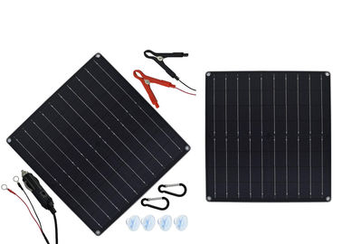Bộ sạc năng lượng mặt trời di động có thể gập lại 20W màu đen cho cắm trại